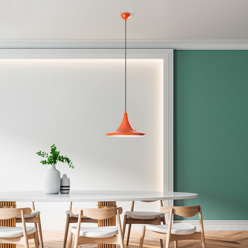 Luster na sajli TOM 1xE27/40W/230V narančasta