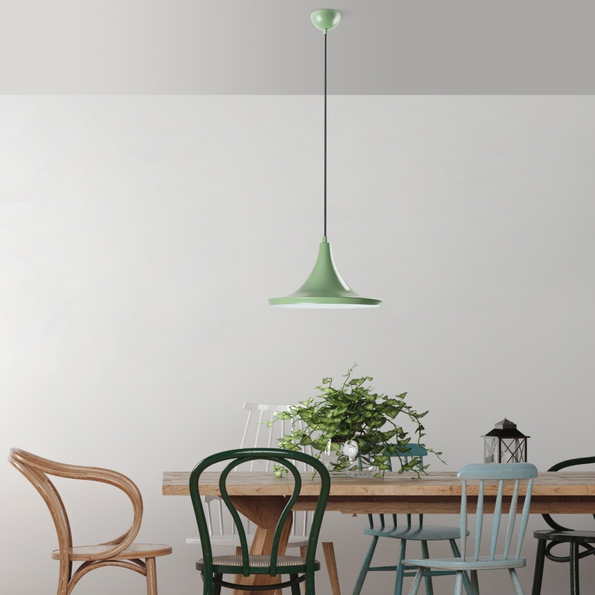 Luster na sajli TOM 1xE27/40W/230V zelena