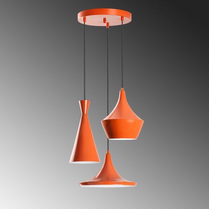 Luster na sajli TOM 3xE27/40W/230V narančasta
