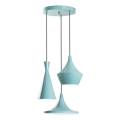 Luster na sajli TOM 3xE27/40W/230V plavi