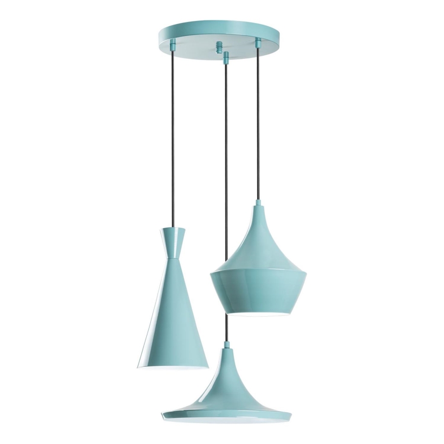 Luster na sajli TOM 3xE27/40W/230V plavi