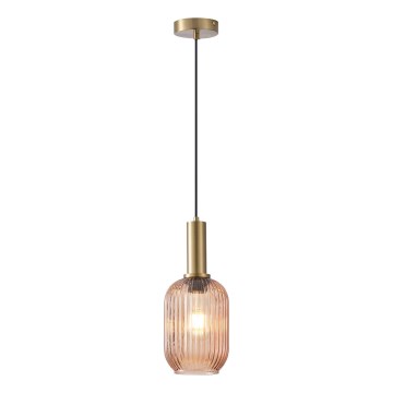Luster na sajli TOPAZ 1xE27/15W/230V smeđa pr. 13 cm