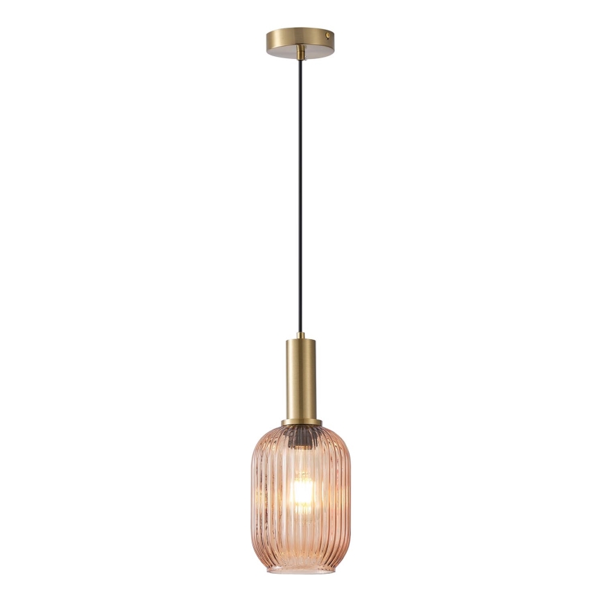 Luster na sajli TOPAZ 1xE27/15W/230V smeđa pr. 13 cm