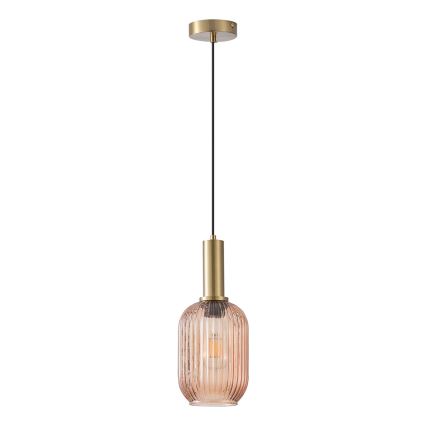 Luster na sajli TOPAZ 1xE27/15W/230V smeđa pr. 13 cm