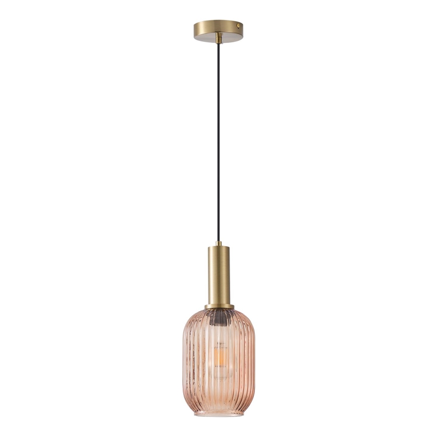 Luster na sajli TOPAZ 1xE27/15W/230V smeđa pr. 13 cm