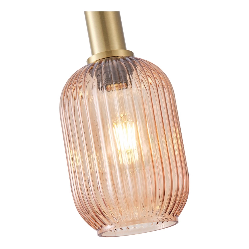 Luster na sajli TOPAZ 1xE27/15W/230V smeđa pr. 13 cm