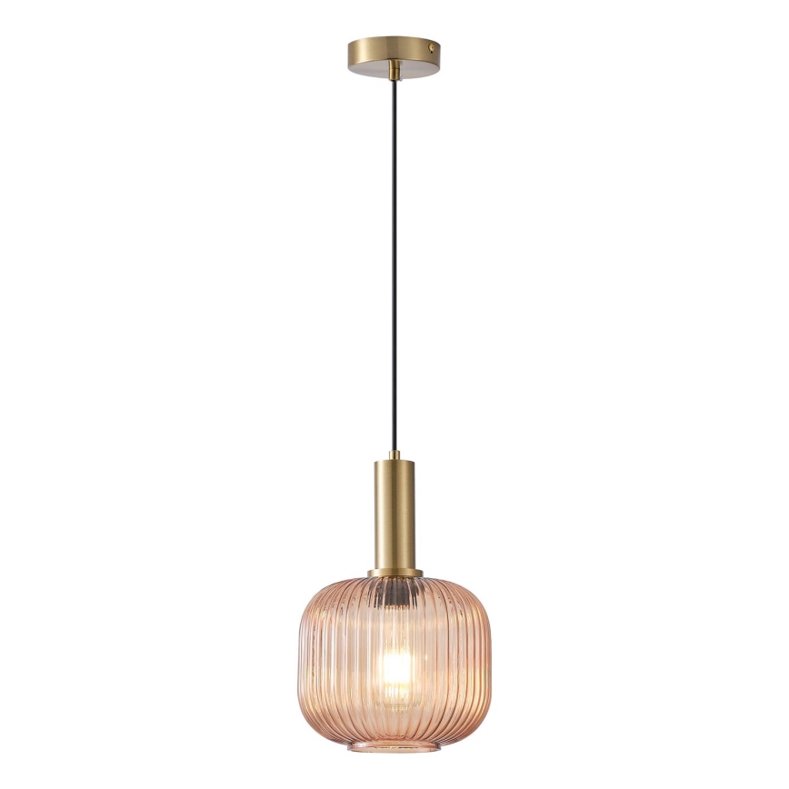 Luster na sajli TOPAZ 1xE27/15W/230V smeđa pr. 20 cm