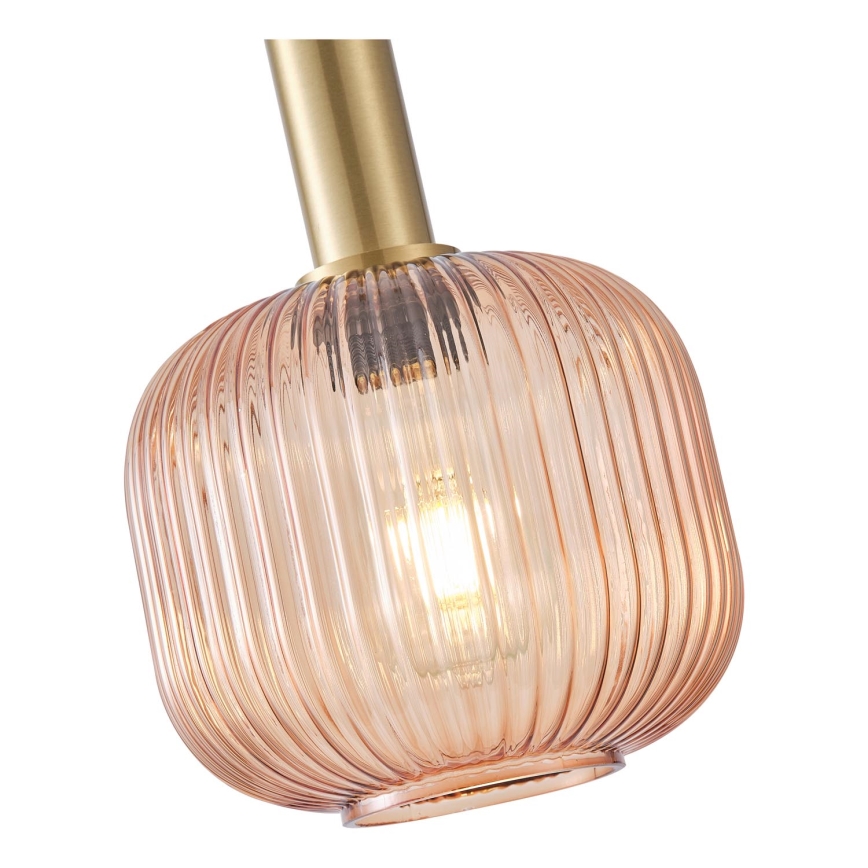 Luster na sajli TOPAZ 1xE27/15W/230V smeđa pr. 20 cm