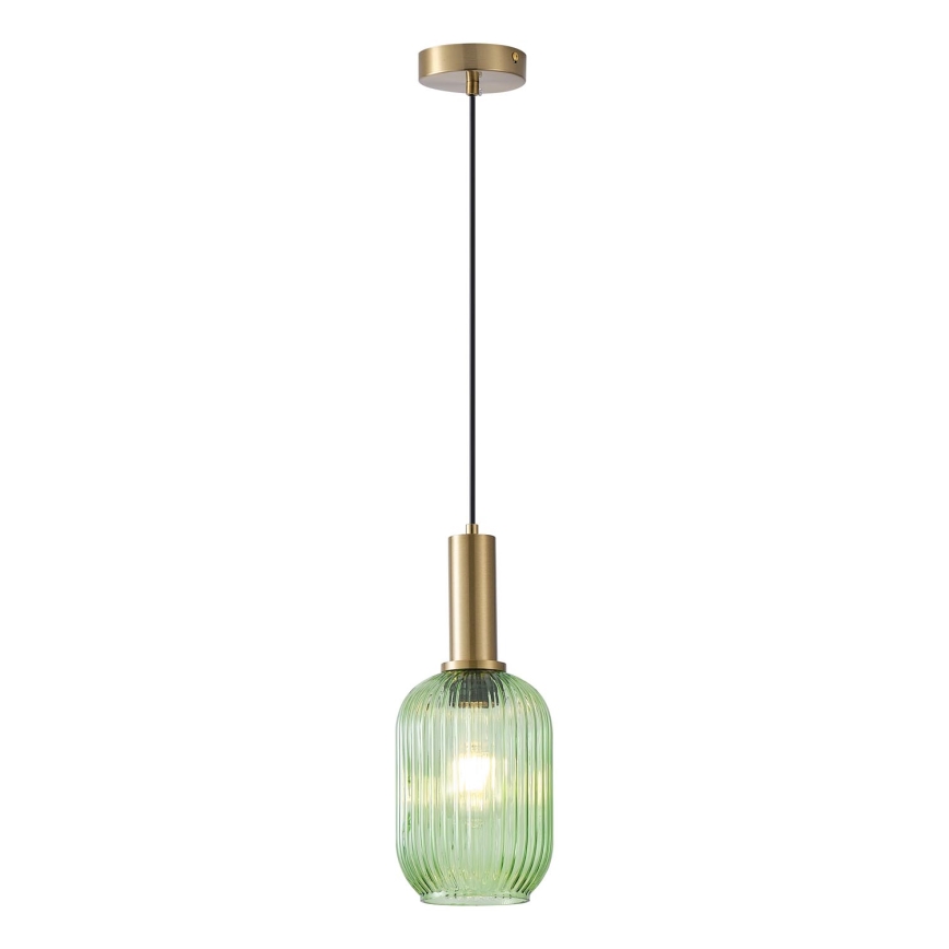 Luster na sajli TOPAZ 1xE27/15W/230V zelena pr. 13 cm