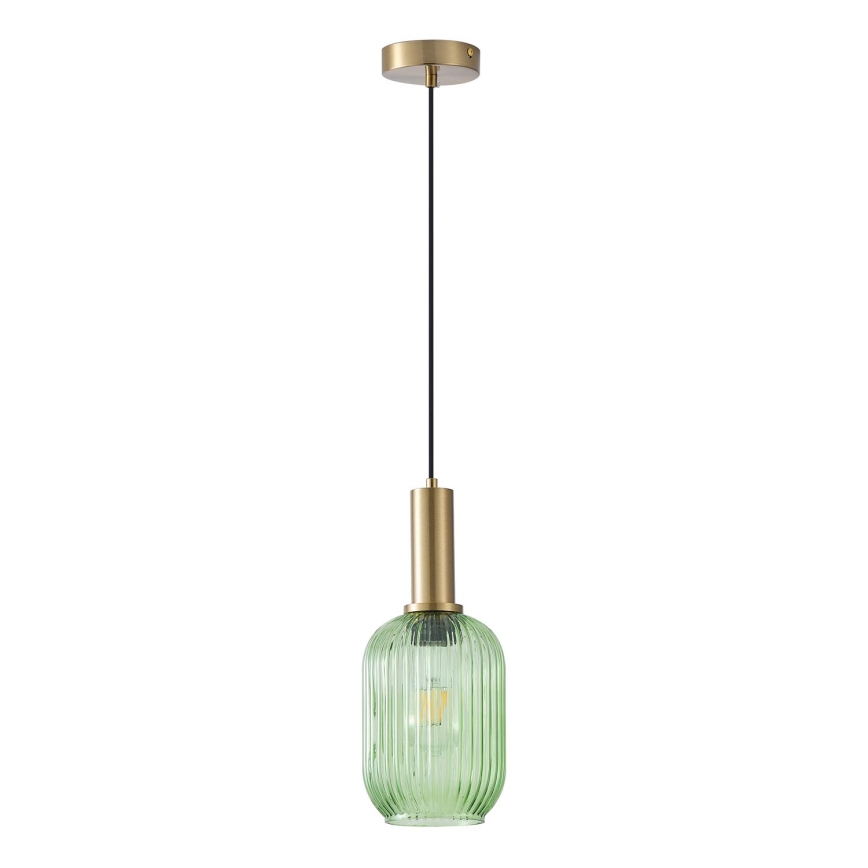 Luster na sajli TOPAZ 1xE27/15W/230V zelena pr. 13 cm