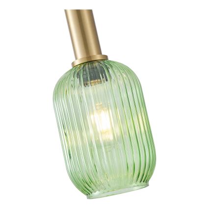 Luster na sajli TOPAZ 1xE27/15W/230V zelena pr. 13 cm