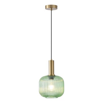 Luster na sajli TOPAZ 1xE27/15W/230V zelena pr. 20 cm
