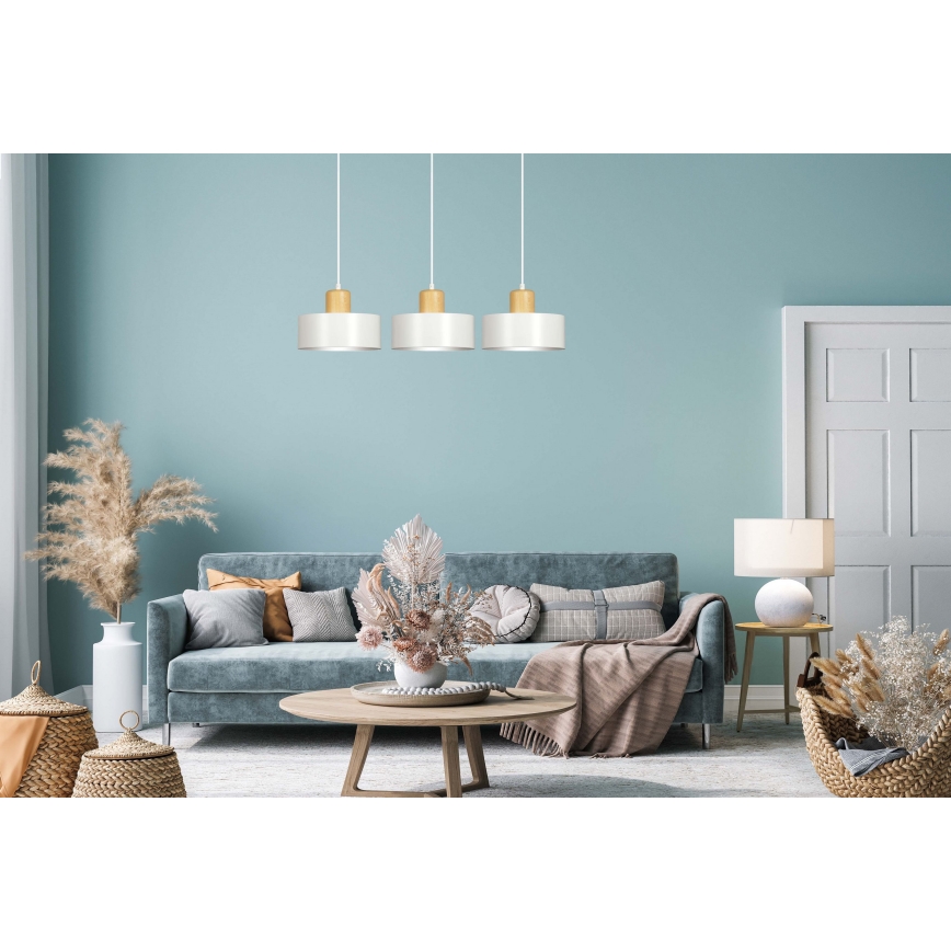 Luster na sajli TORIN 3xE27/15W/230V bijela