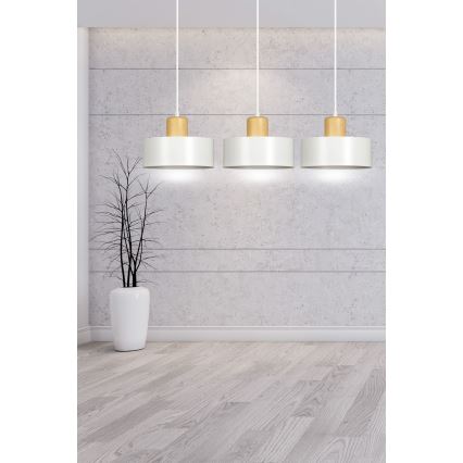 Luster na sajli TORIN 3xE27/15W/230V bijela