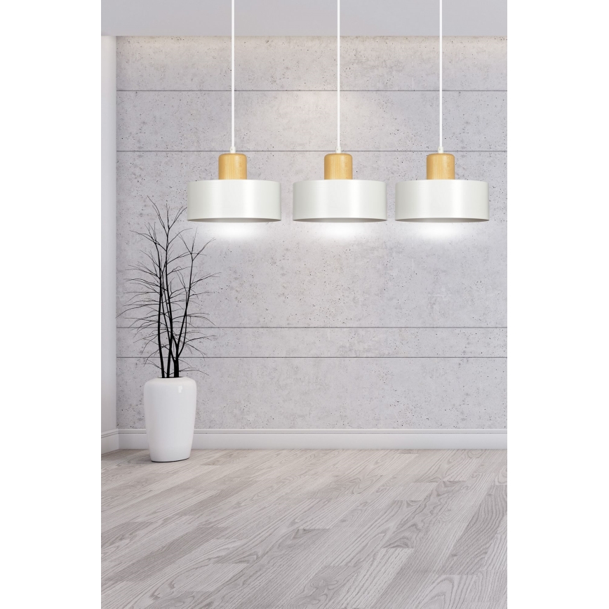 Luster na sajli TORIN 3xE27/15W/230V bijela
