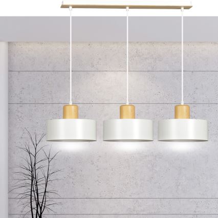 Luster na sajli TORIN 3xE27/15W/230V bijela