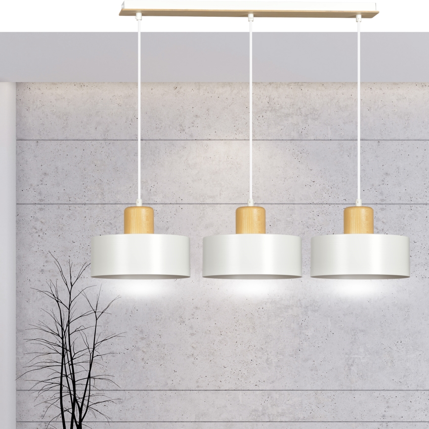 Luster na sajli TORIN 3xE27/15W/230V bijela