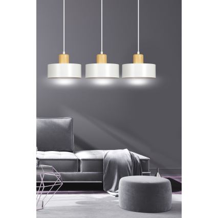 Luster na sajli TORIN 3xE27/15W/230V bijela