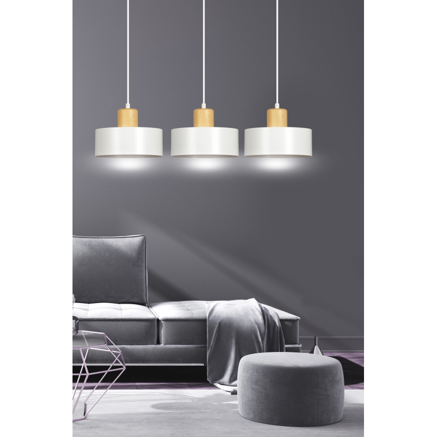 Luster na sajli TORIN 3xE27/15W/230V bijela