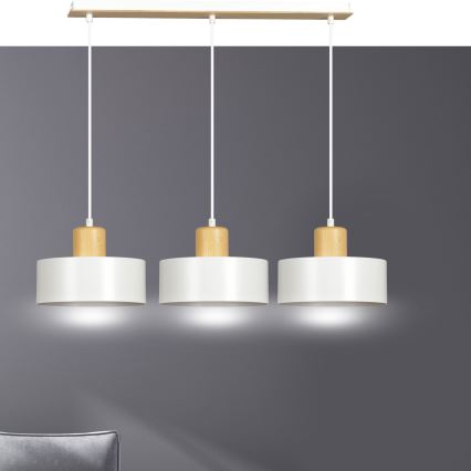 Luster na sajli TORIN 3xE27/15W/230V bijela