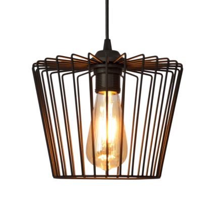 Luster na sajli TORRI 1xE27/15W/230V pr. 23 cm crna