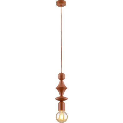 Luster na sajli TOWER 1xE27/15W/230V cigla
