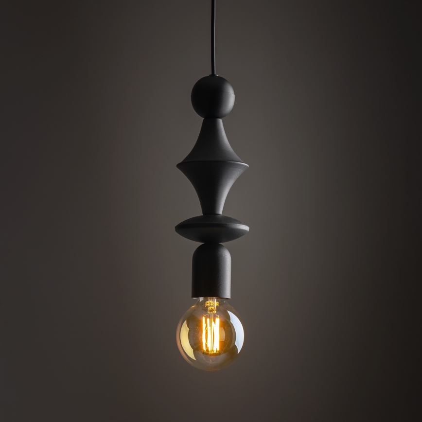 Luster na sajli TOWER 1xE27/15W/230V crna
