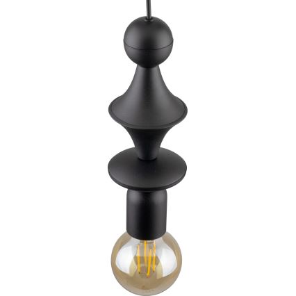 Luster na sajli TOWER 1xE27/15W/230V crna