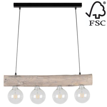 Luster na sajli TRABO 4xE27/60W/230V – FSC certificirano