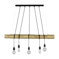 Luster na sajli TRABO 5xE27/60W/230V bor