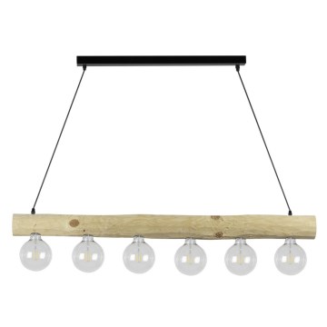 Luster na sajli TRABO 6xE27/60W/230V bor