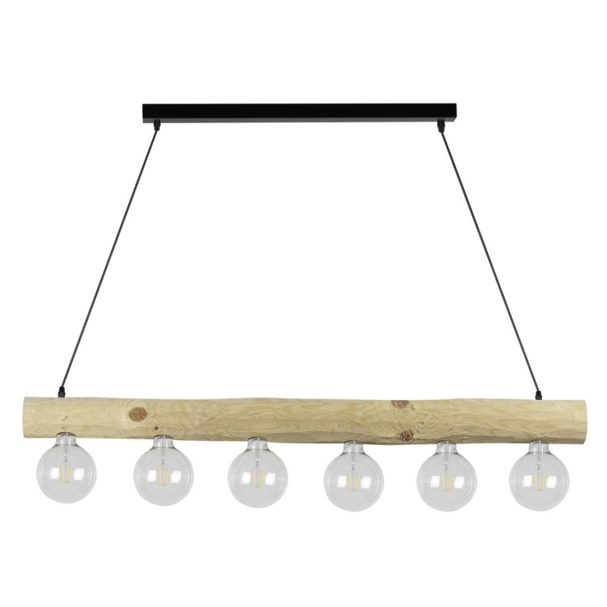 Luster na sajli TRABO 6xE27/60W/230V bor