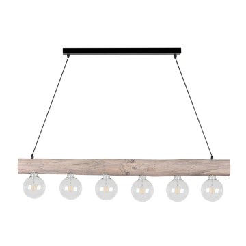 Luster na sajli TRABO 6xE27/60W/230V bor