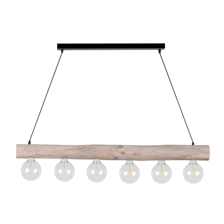 Luster na sajli TRABO 6xE27/60W/230V bor