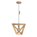Luster na sajli TRIGONON 1xE27/60W/230V mat hrast