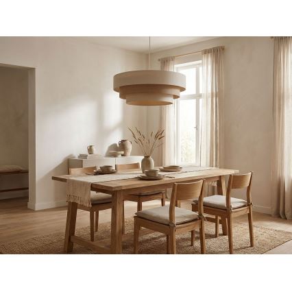 Luster na sajli TRINITI 1xE27/60W/230V promjer 40 cm krem/bež