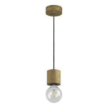 Luster na sajli TRONGO 1xE27/60W/230V mat hrast