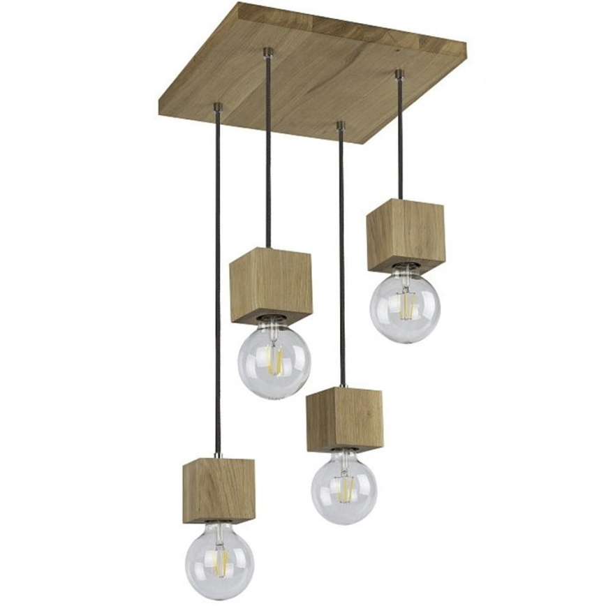 Luster na sajli TRONGO 4xE27/60W/230V hrast