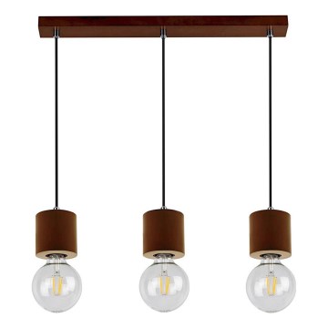 Luster na sajli TRONGO ROUND 3xE27/60W/230V bukva