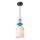 Luster na sajli TROPEA 1xE27/15W/230V crna/dimno ljubičasta/plava/bijela