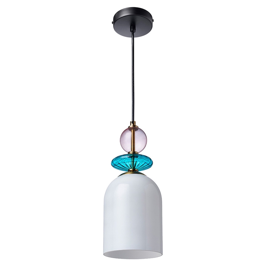 Luster na sajli TROPEA 1xE27/15W/230V crna/dimno ljubičasta/plava/bijela