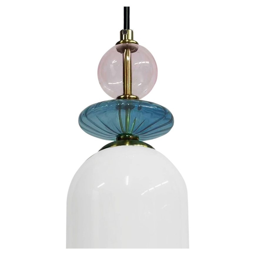 Luster na sajli TROPEA 1xE27/15W/230V crna/dimno ljubičasta/plava/bijela