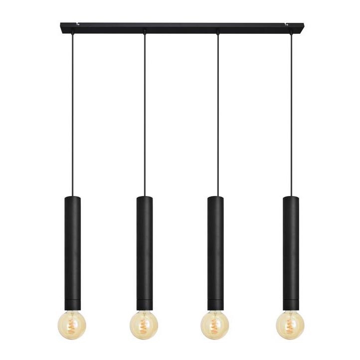 Luster na sajli TUBA 4xE27/15W/230V crna