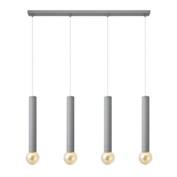 Luster na sajli TUBA 4xE27/15W/230V siva
