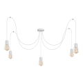 Luster na sajli TUBE 5xE27/15W/230V pauk bijela