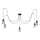 Luster na sajli TUBE 5xE27/15W/230V pauk crna