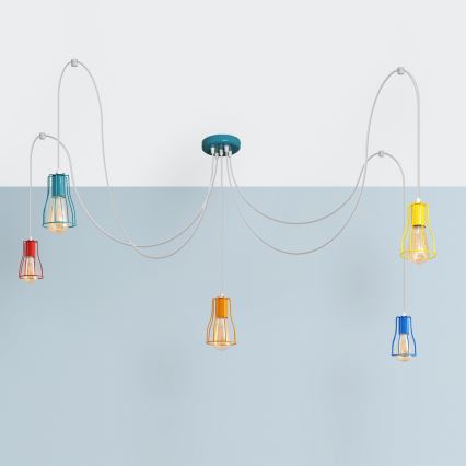 Luster na sajli TUBE 5xE27/20W/230V pauk