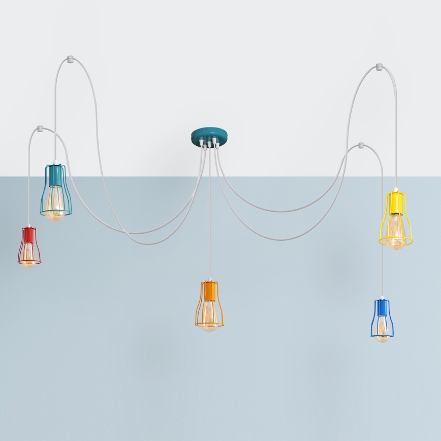 Luster na sajli TUBE 5xE27/20W/230V pauk