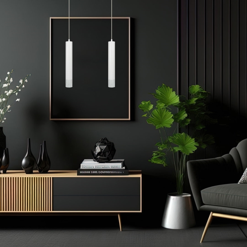 Luster na sajli TUBI 1xGU10/8W/230V bijela