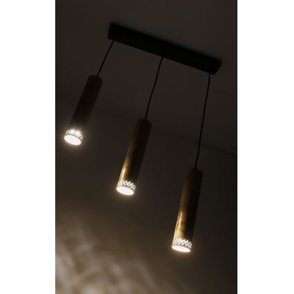 Luster na sajli TUBO 3xGU10/25W/230V